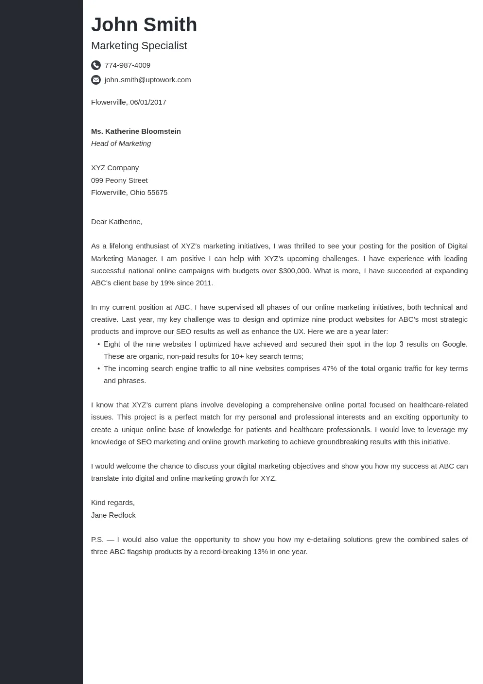 41872 cover letter format