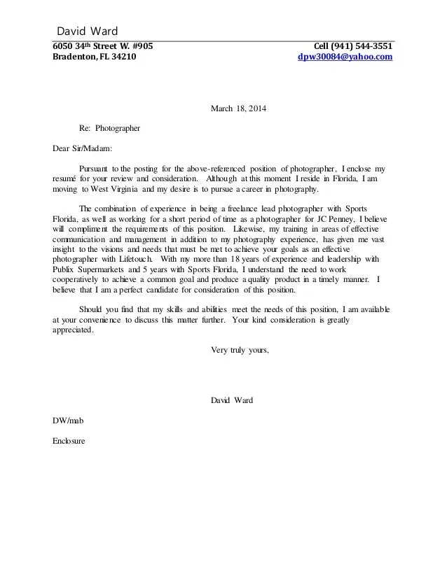 41880 photojournalist cover letter
