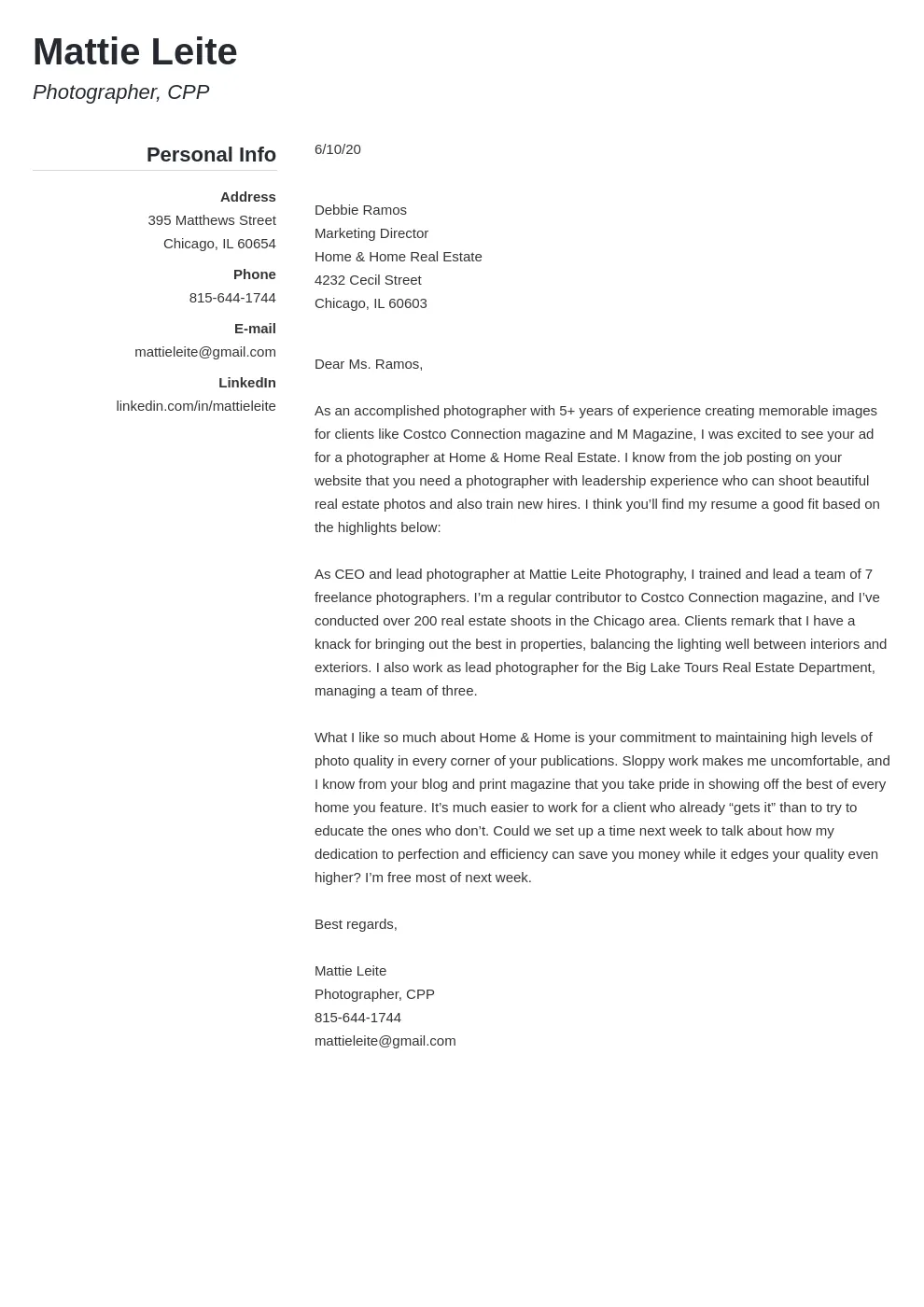41880 wedding photographer cover letter