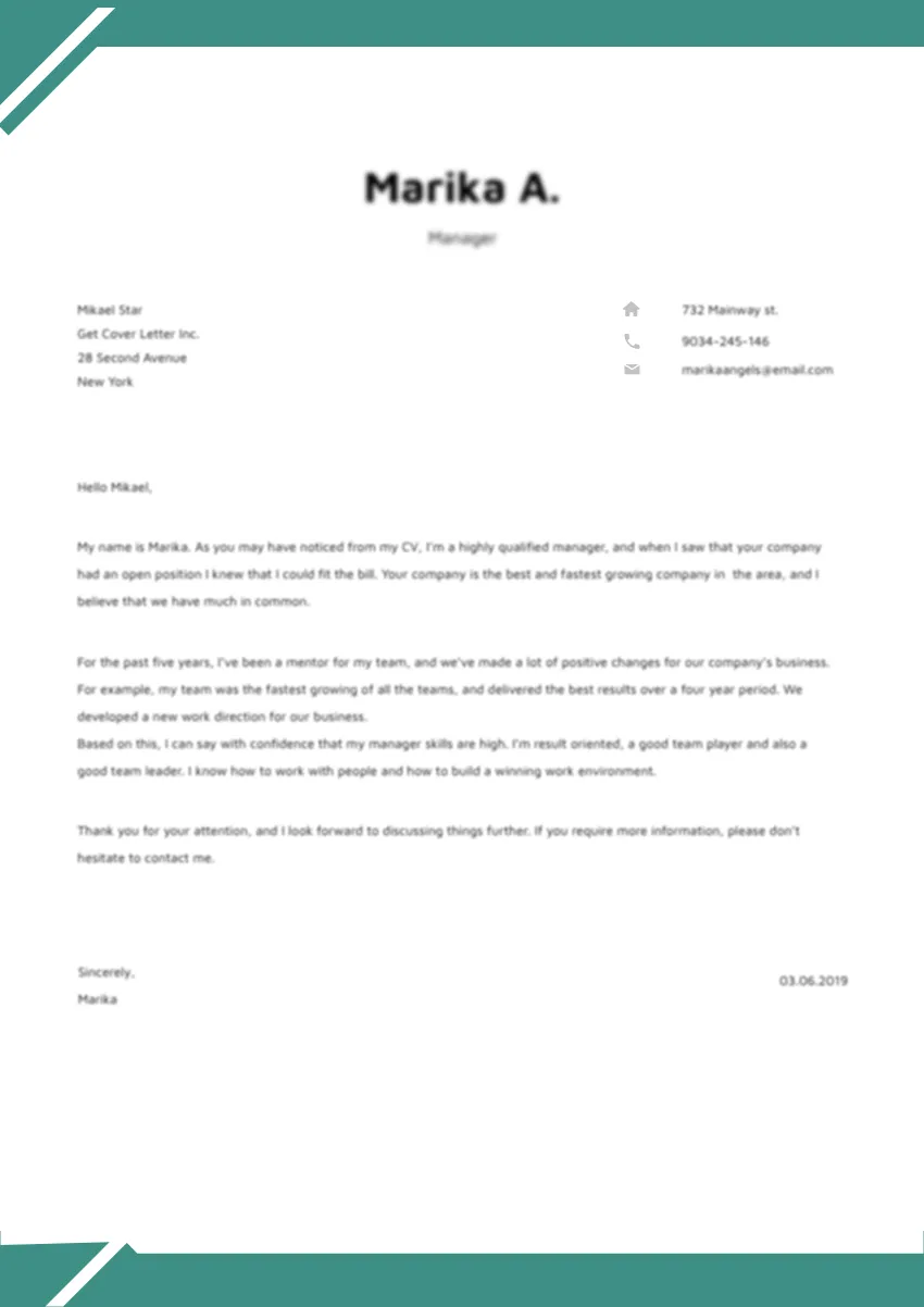 41883 secretary cover letter formatting