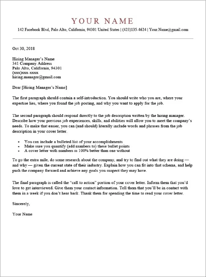 41884 cover letter closing