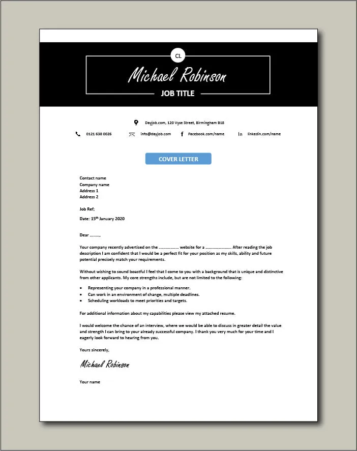 41884 entry level cover letter