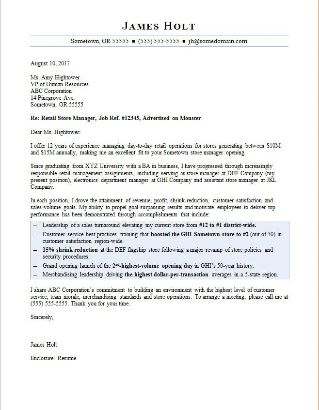 41890 cover letter formatting