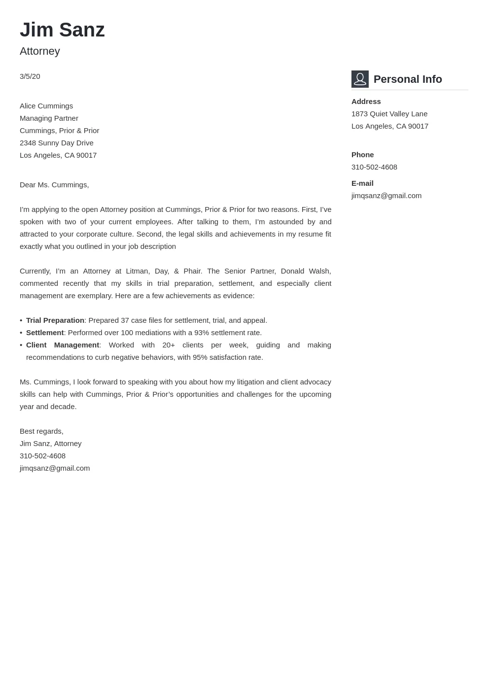 41910 cover letter format