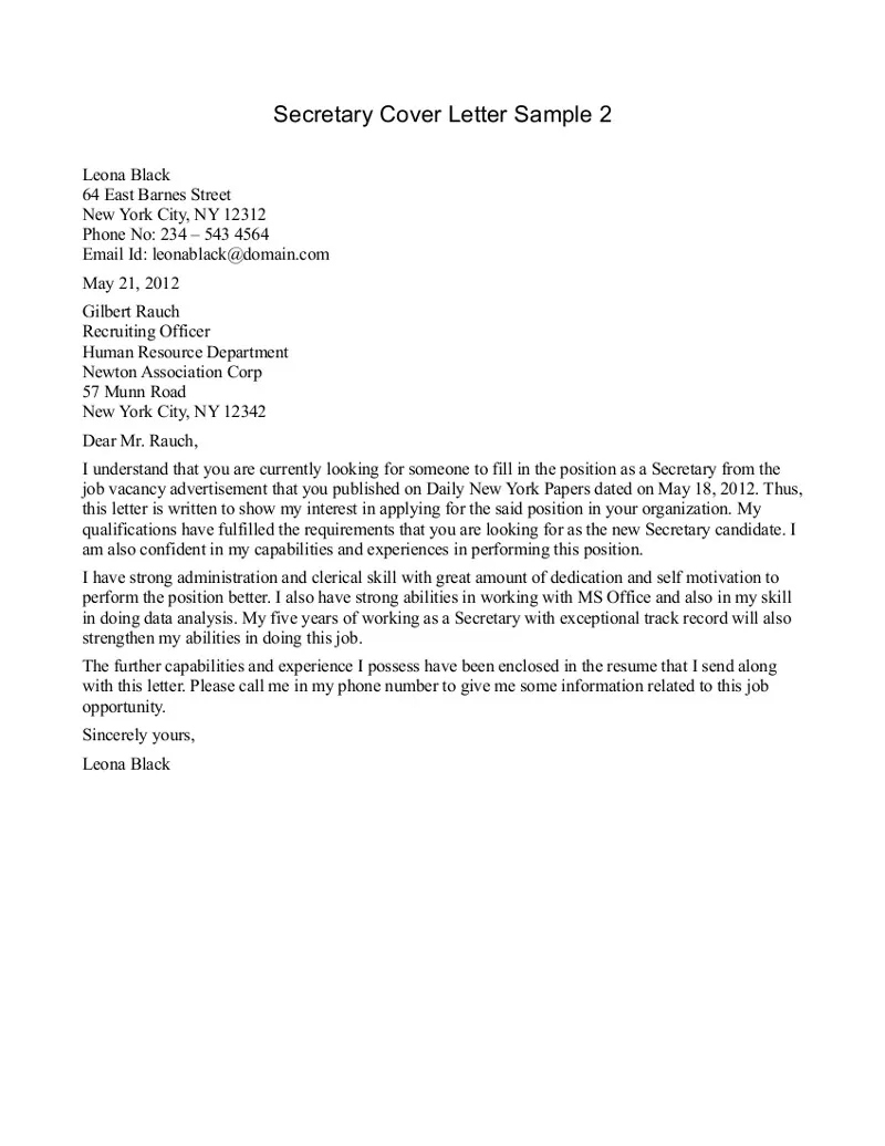41916 cover letter formatting
