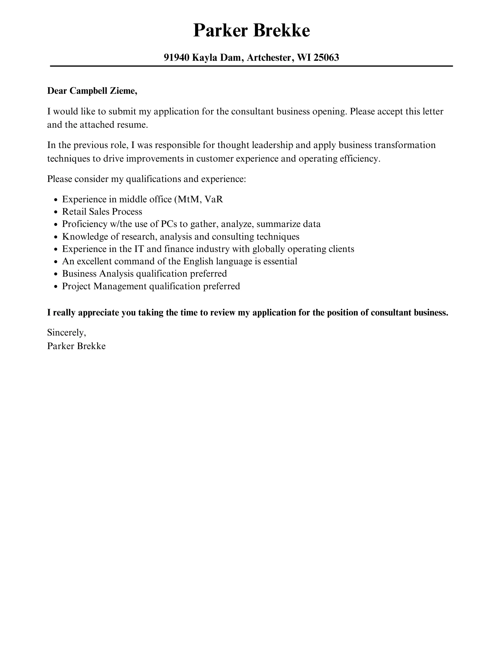 41917 cover letter business consultant structure