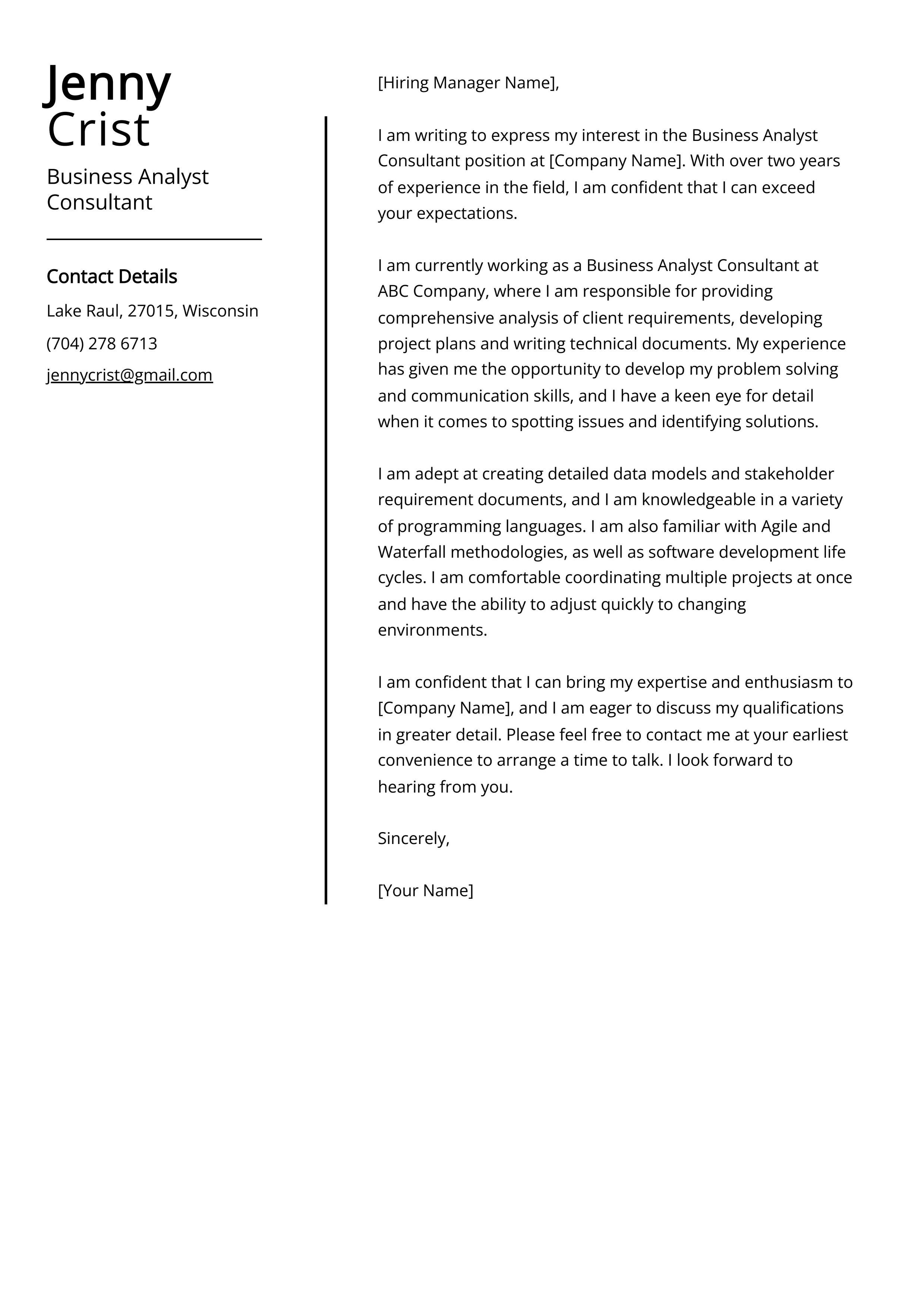 41917 cover letter business consultant tailoring
