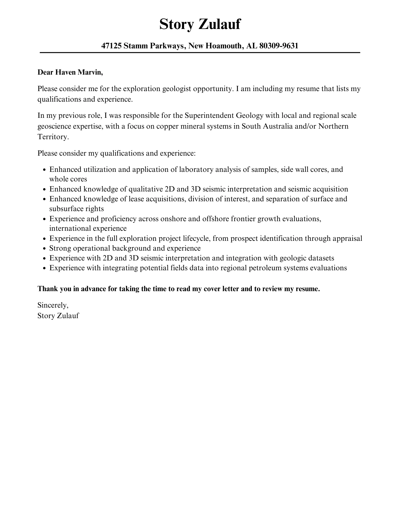 41923 cover letter formatting