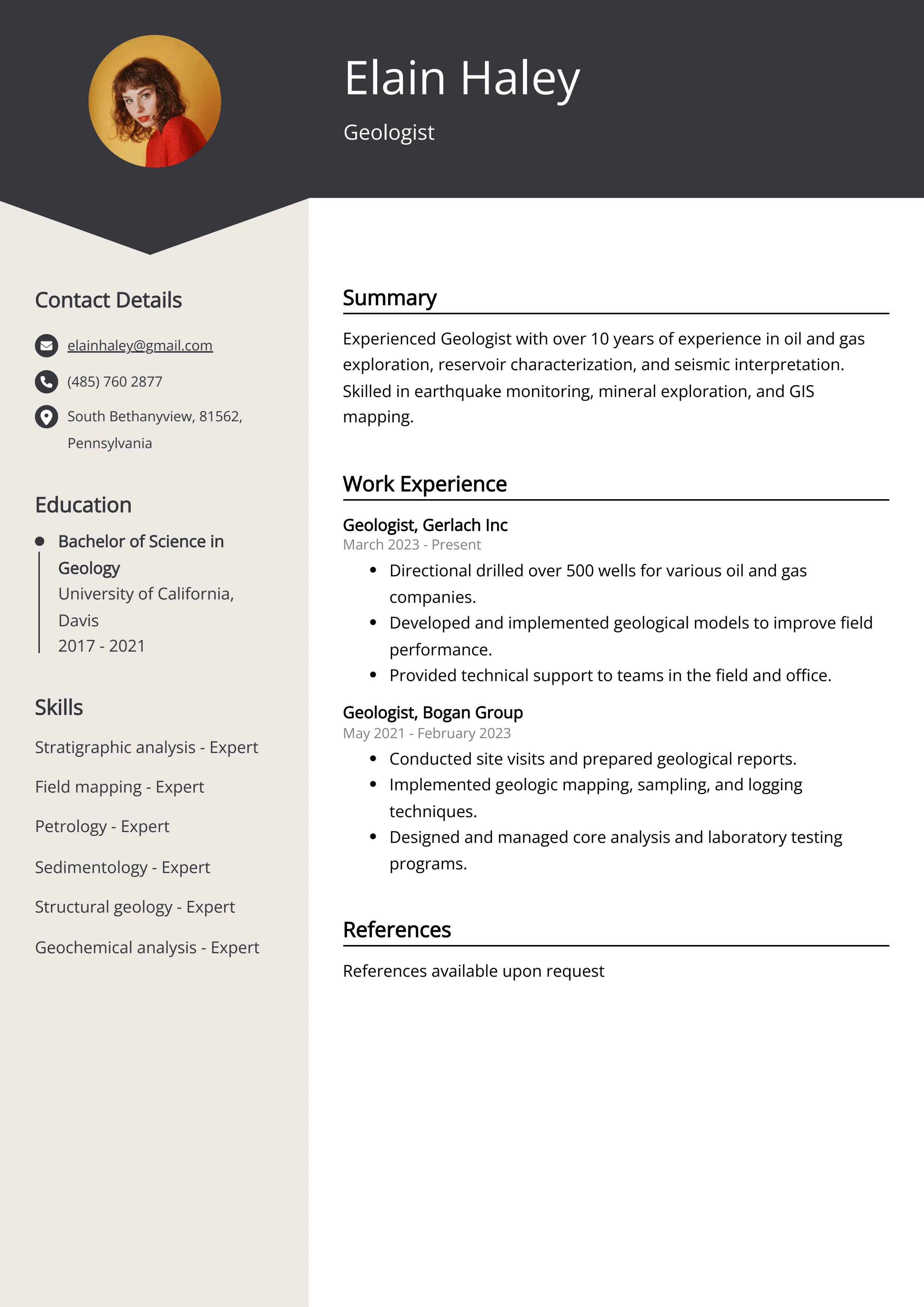 41923 geologist company research
