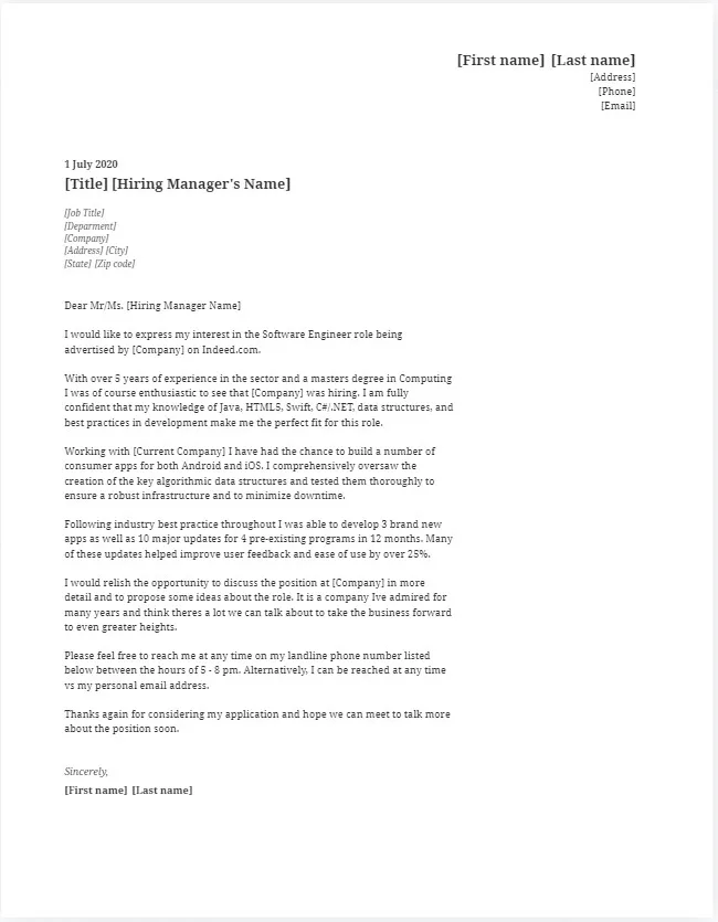 41927 cover letter skills