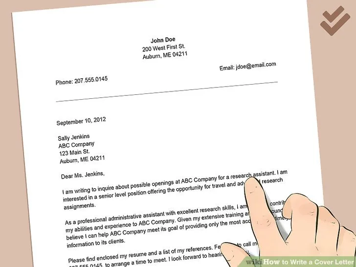 41930 cover letter formatting