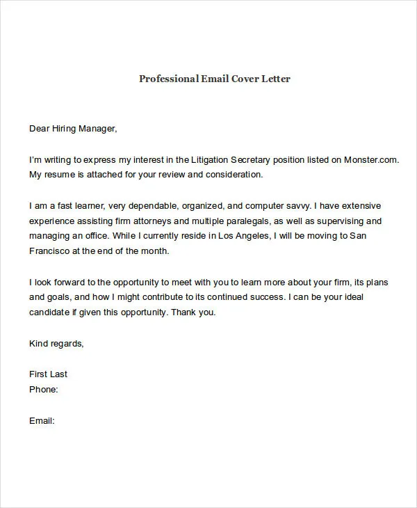 41931 cover letter attachment examples