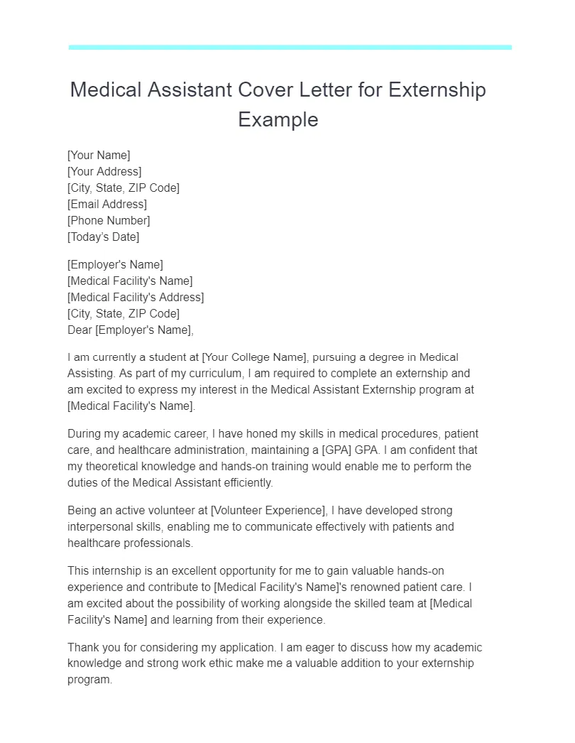 41941 medical assistant cover letter