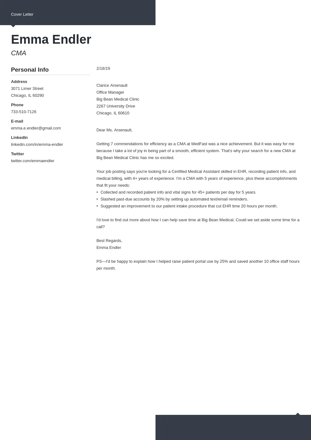 41942 entry level cover letter