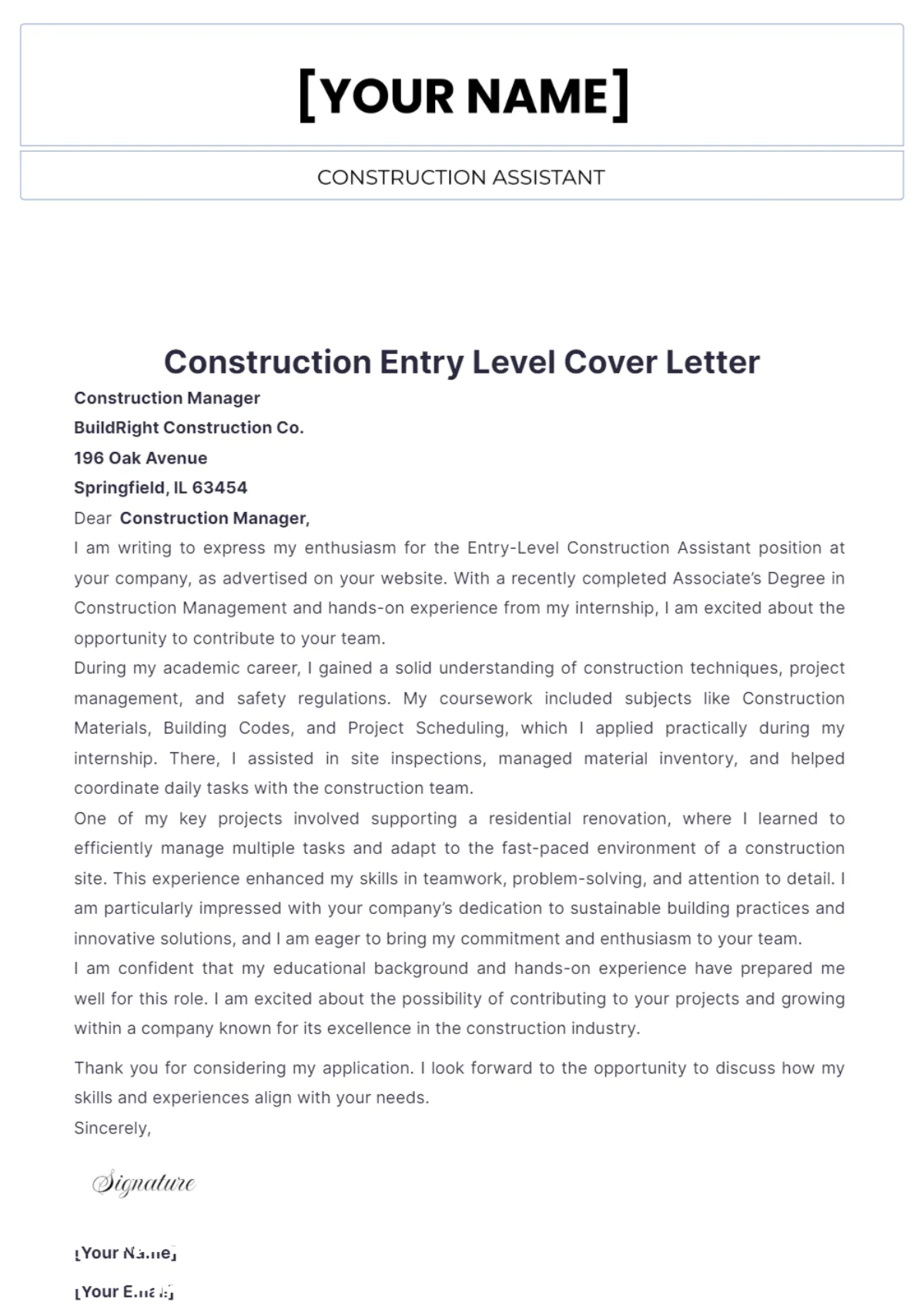 41947 entry level construction management cover letter image1
