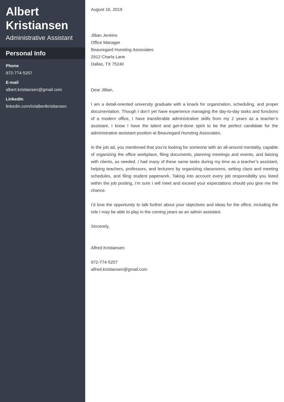 41949 admin job cover letter mistakes
