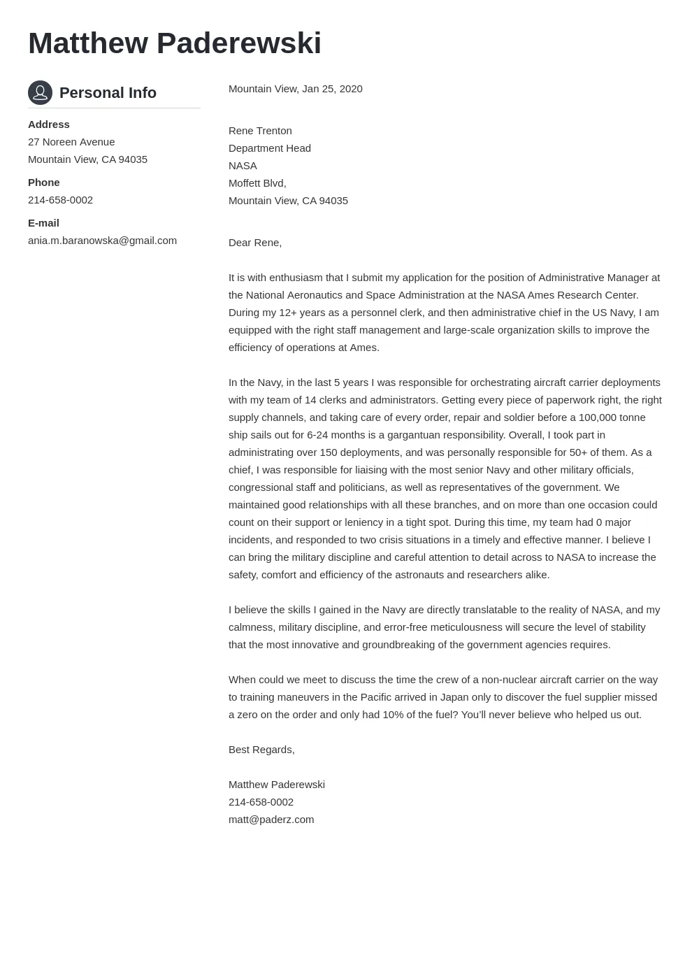 41952 cover letter tips