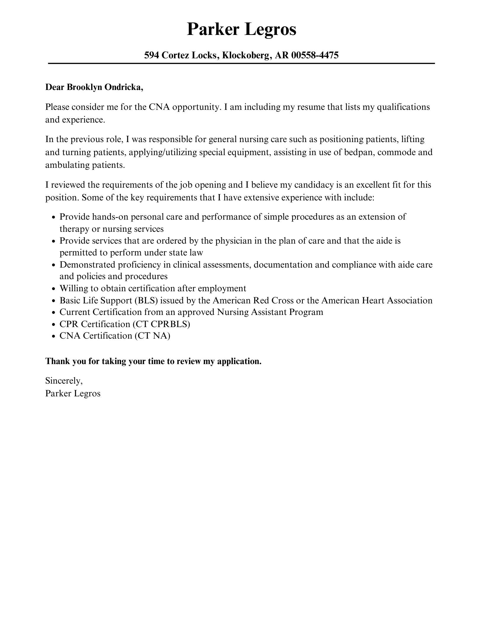 41955 cna formatting