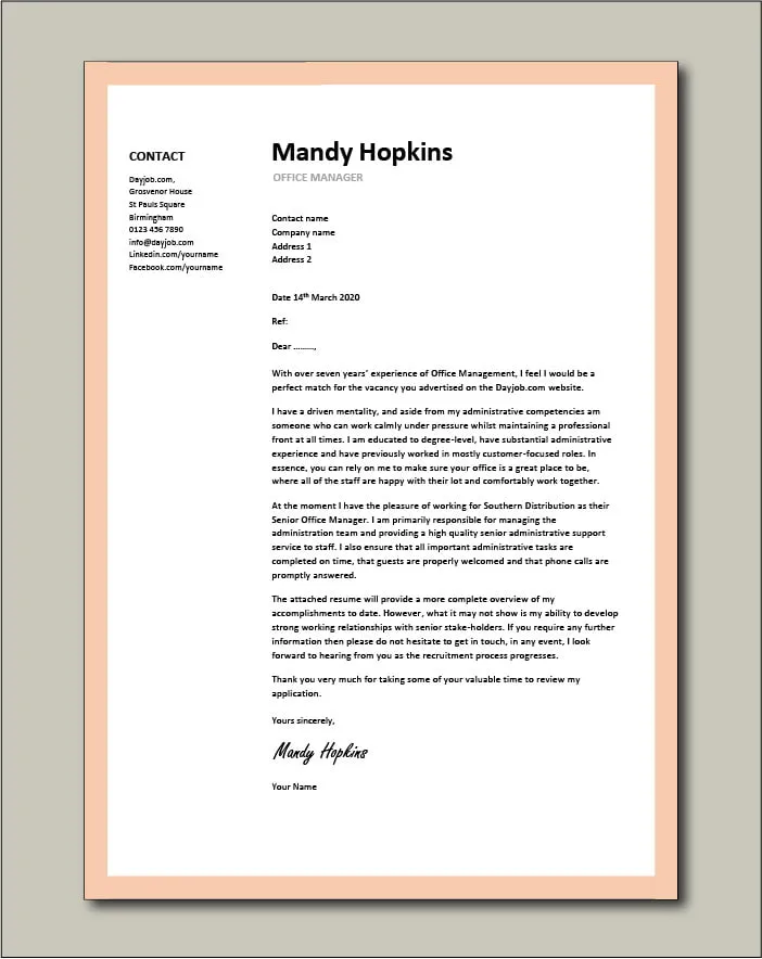41959 office manager cover letter tips