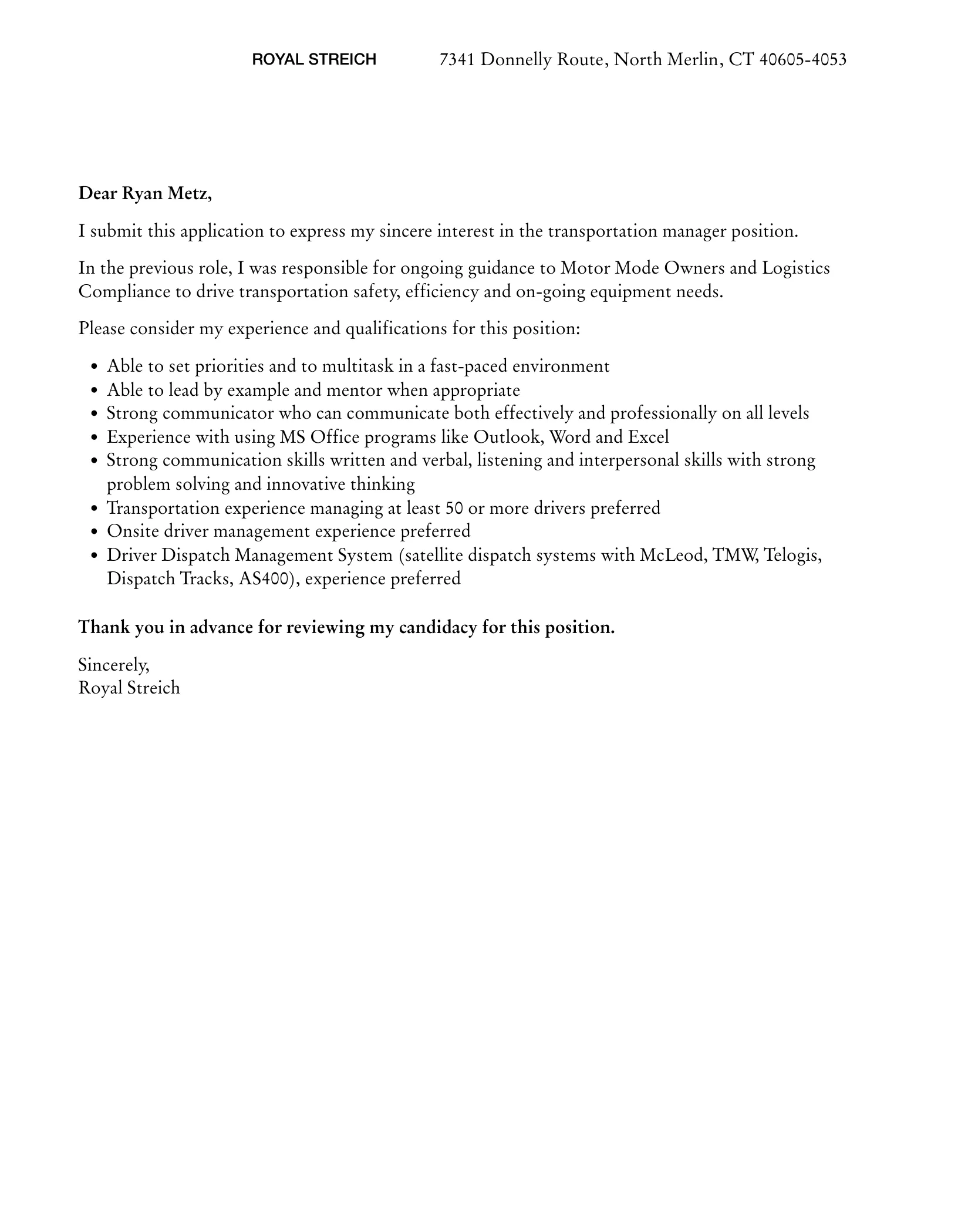 41969 cover letter structure