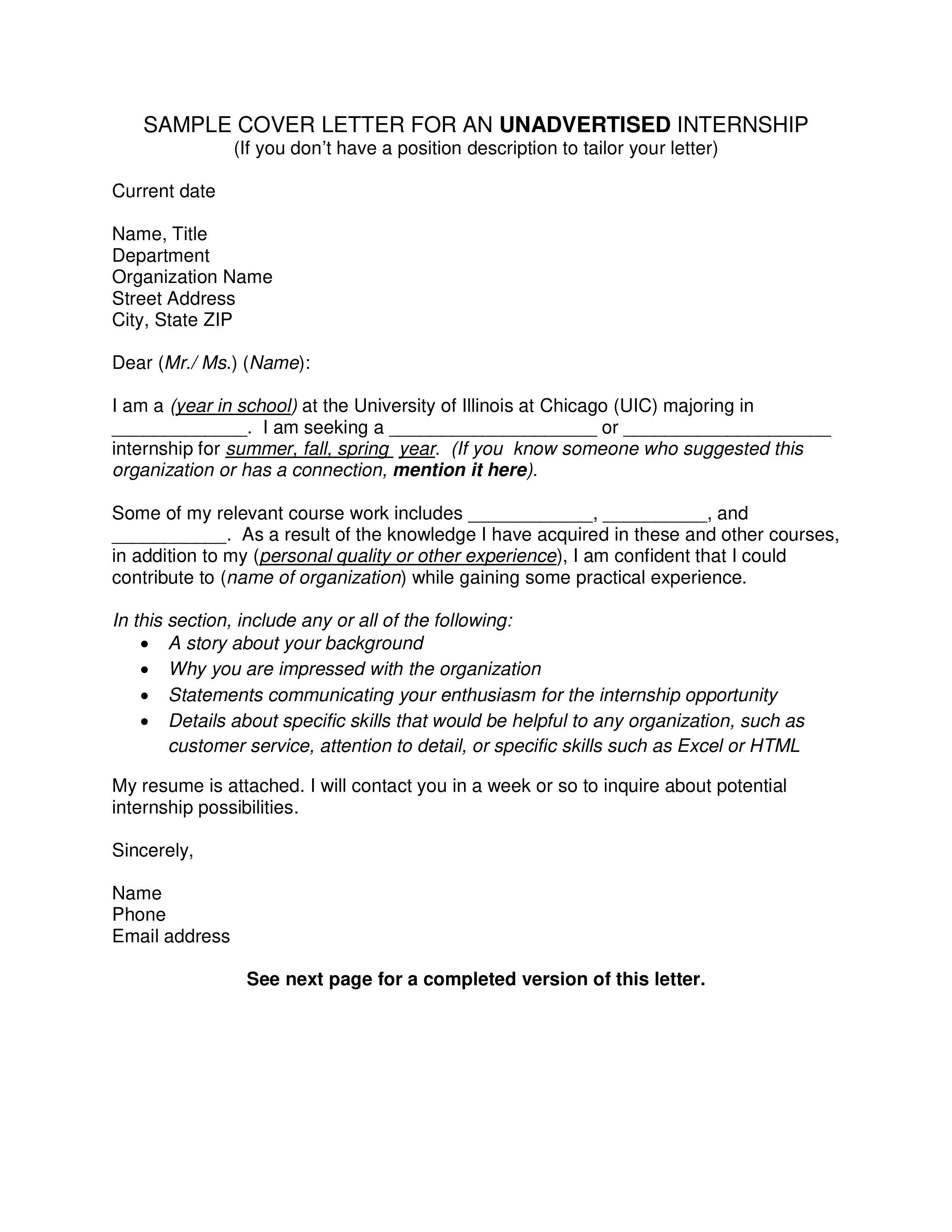 41974 cover letter formatting